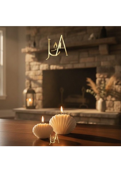 2'li El Yapımı (6 cm & 4 Cm) Dekoratif Istiridye Pinterest Mum Seti "inciserisi" fiyatları