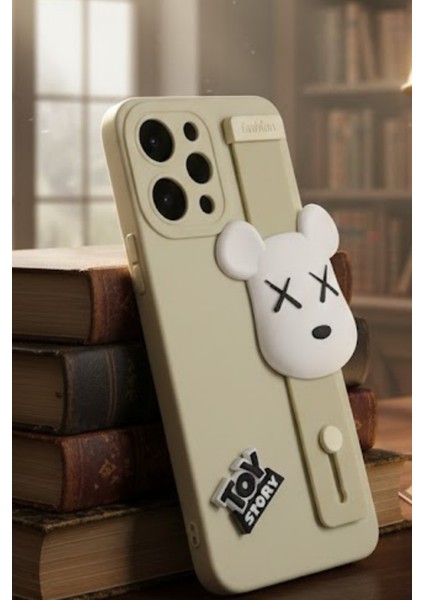 Redmi Note 12 Uyumlu Kılıf Bej Renk 3D Figürlü Darbe Emici Yumuşak Silikon Kapak fiyatları