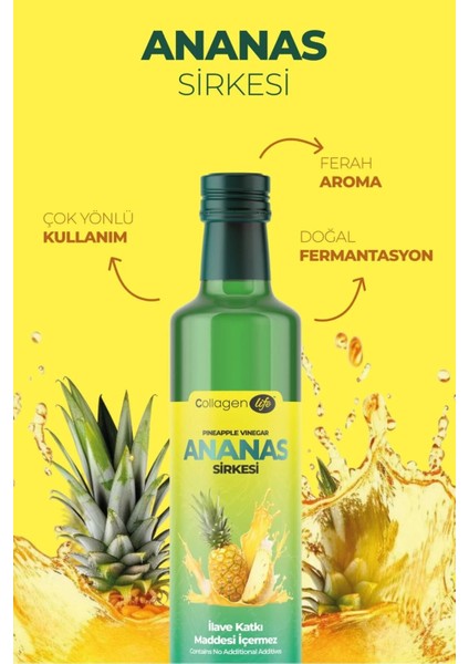 Ananas Sirkesi Doğal Fermantasyon Pineapple Vinegar 500 ml indirimleri