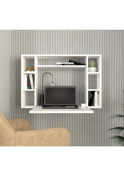 Airdesk Duvara Monte Çalışma Masası Beyaz