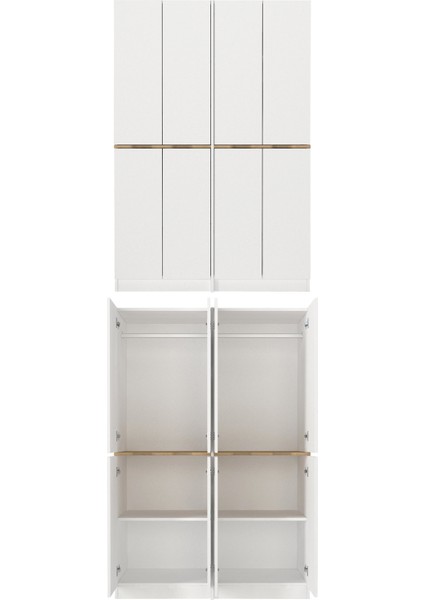 Lias 4 Kapaklı Gardırop - 182 cm Y, 122 cm G - Genç Odası ve Yatak Odası Gardırop