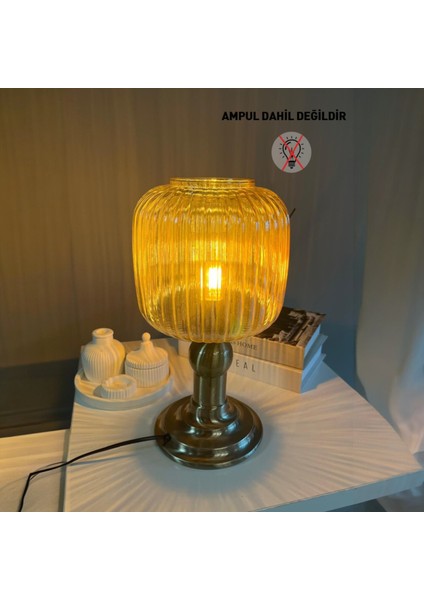 Mopa Cam Bal Rengi Masa Lambası Dekoratif Masaüstü Aydınlatma Hol Abajur Yatak Odası Başucu Lamba modelleri