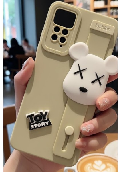 Redmi Note 12 Pro 4G Uyumlu Kılıf Bej Renk 3D Figürlü Darbe Emici Yumuşak Silikon Kapak modelleri