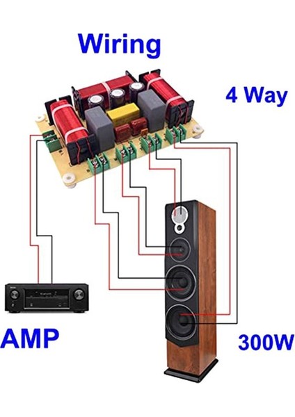 1pcs 4 Yollu 300W Hoparlör Frekans Bölücü Ev Sineması Hif Stereo 4unit Devre Stereo Ses Geçit Filtreleri (Yurt Dışından) fiyatları