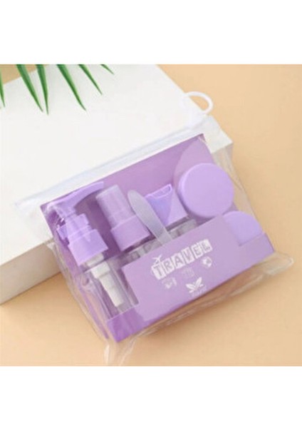 Seyahat Banyo Seti 6 Parça Pratik Taşıma Çantası ile Şeffaf ve Dayanıklı Renkli