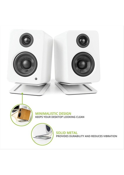 Masaüstü Ses Standı Temel Şok Emilim ve Geliştirilmiş Ses Si Hoparlör Braketi Bilgisayar Hoparlör Beyaz (Yurt Dışından) fiyatları