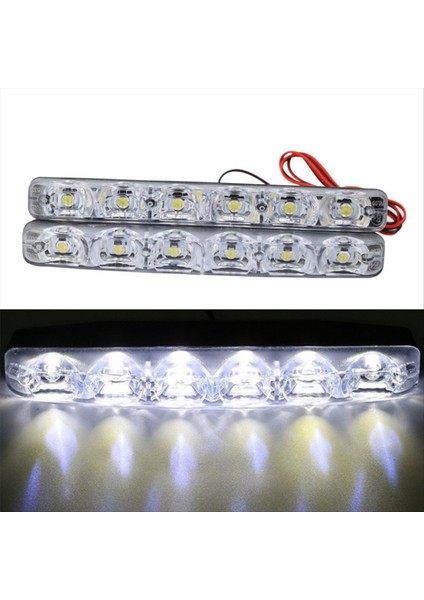 6 LED Süper Parlak Gündüz Farları Genel Modifikasyon Için Dekoratif Araç Orta Izgarası (Yurt Dışından) fiyatları