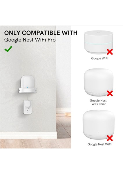 Google Nest Wifi Pro Duvar Montaj Braketi Akıllı Hoparlör Duvar Depolama Braket Taban 3 Pc Için (Yurt Dışından)