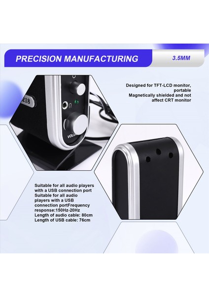 Yeni 120W USB Güç Masaüstü Bilgisayar Defteri Sesli Hoparlör 3 5mm Kulaklık Jakı (Yurt Dışından) indirimleri