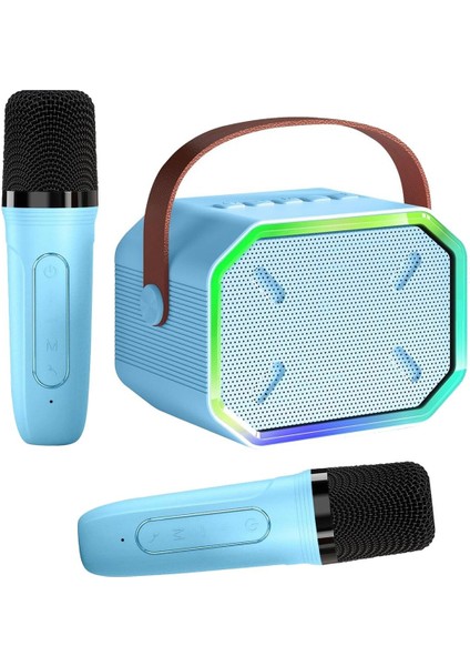 Çocuklar ve Yetişkinler Için Karaoke Makinesi Tv Için 2 Kablosuz Mikrofonlu Taşınabilir Bluetooth Hoparlör Ev Partisi Doğum Günü-B (Yurt Dışından)