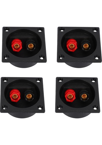 4x Yeni Kare Kart Bağlama Hoparlör Sonrası Kutu Terminal Kupası Tel Kablo Kutusu Konnektörü (Yurt Dışından)