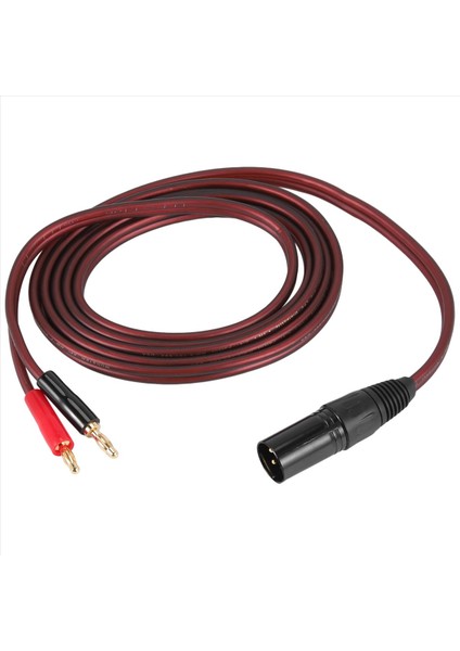Xlr&#39 Den Muz Hoparlör Kablosu Xlr 3 Pin Erkek-Çift Muz Fişleri Ses Kablosu Altın Kaplamalı 4mm Fişe Xlr3 Pro Hifi (Yurt Dışından)