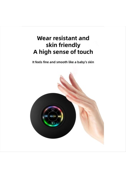 Mini Bluetooth Hoparlör Su Geçirmez Banyo Ses Kablosuz Duş Hoparlörleri Rgb Işık Bluetooth Emme Kupası Hoparlör Siyah (Yurt Dışından) fırsatları