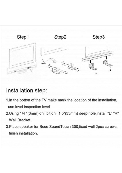4x Duvar Montajı Kit Montaj Braketleri Bose Soundtouch 300 Bose WB-300 Ses Touch 300 Soundbar Soundbar 700 /900 (Yurt Dışından) fiyatları