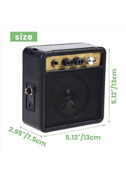6 35 mm Girişli Mini Guitar Amplifikatör Amp Hoparlör 5W 1/4 Inç Kulaklık Çıkışı Ses Tonu Ayarını (Yurt Dışından) fırsatları