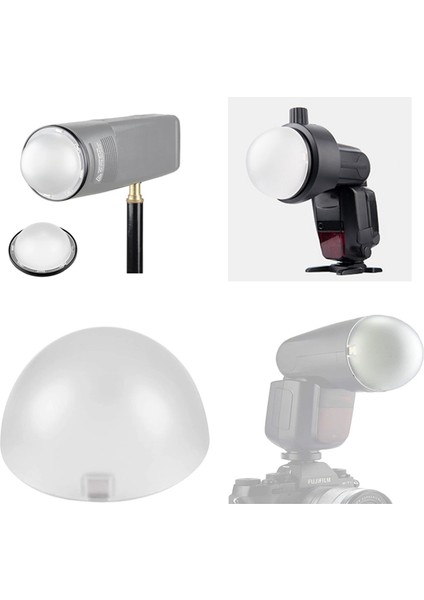 Godox H200R Yuvarlak Flash Head Godox V1 Flash Serisi V1-S V1-N V1-C AD200 Pro AD200 Için Uyumlu 5x AK-R11 Dome Difüzör (Yurt Dışından) modelleri
