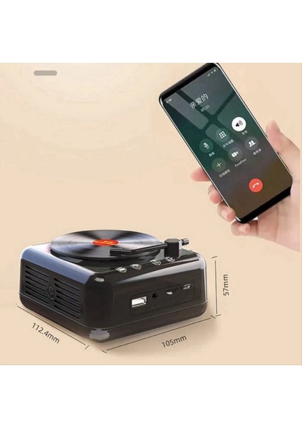 Manovo Vinil Kayıt Oynatıcı Hoparlörü USB Bluetooth V5 0 Stereo Retro Taşınabilir Hoparlör Tf Kartı/u Disk/aux Playback Wood (Yurt Dışından) fırsatları