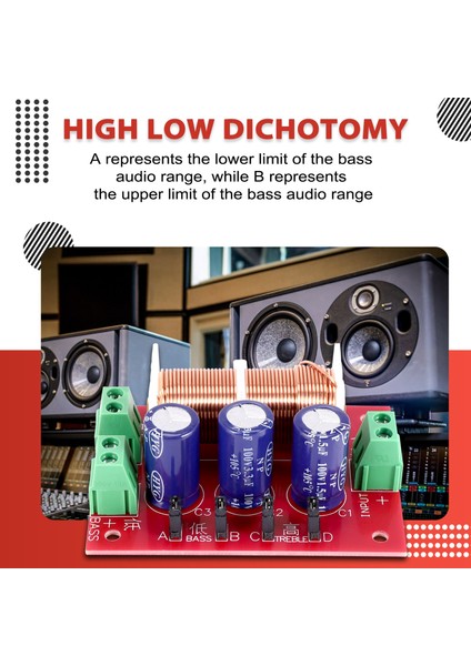 YLY-2088 Ses Frekans Bölücü 400W Ayarlanabilir 2 Yollu Crossover Filtreler Tam Menzilli Tiz Bas Frekans Bölücü (Yurt Dışından) indirimleri