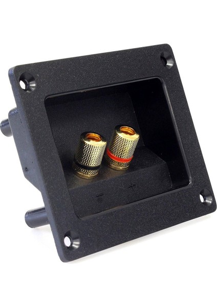 4pcs Dıy Ev Araba Stereo 2 Yönlü Hoparlör Kutusu Terminal Yuvarlak Kare Yaylı Konnektör Bağlama Direği 93X80MM Siyah (Yurt Dışından) modelleri