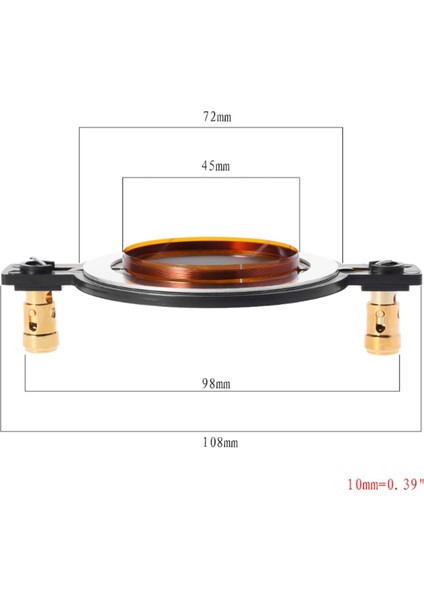 2x Ses Hoparlör Titanyum Film 44 Çekirdek Treble Ses Reel Tweeter Aksesuar (Yurt Dışından) fiyatları