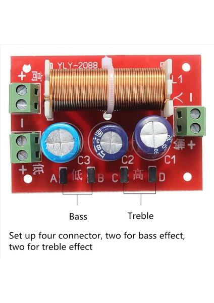 3x 400W Hoparlör Crossover 2 Yol Hoparlör Için Düşük 4-16 Ohm Frekans Bölücü (Yurt Dışından) fırsatları