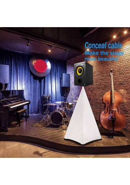Evrensel Dj Light Hoparlör Stand Kapağı Çift Taraflı Tripod Stand Stand Scrim Kapak Gerilebilir Malzeme 2 Adet (Yurt Dışından) fiyatları