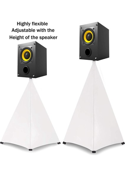 Evrensel Dj Light Hoparlör Stand Kapağı Çift Taraflı Tripod Stand Stand Scrim Kapak Gerilebilir Malzeme 2 Adet (Yurt Dışından) modelleri