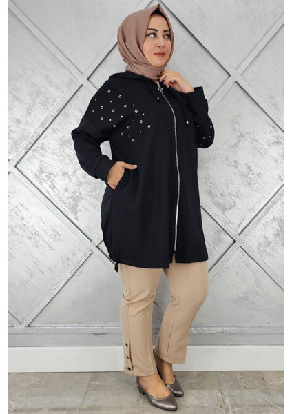 Kadın Taş Detaylı Kapüşonlu Tesettür Giy Çık fiyatları