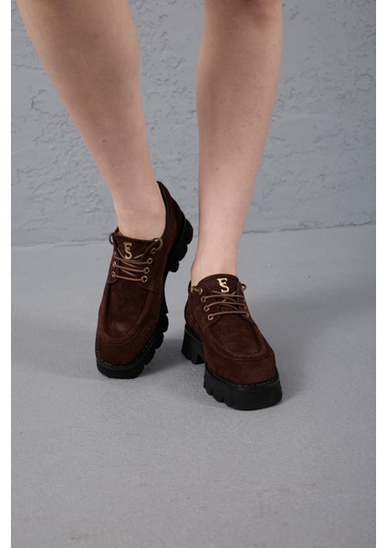 Beyoğlu Serisi Kadın Kahverengi Hakiki Deri Loafer Ayakkabı modelleri