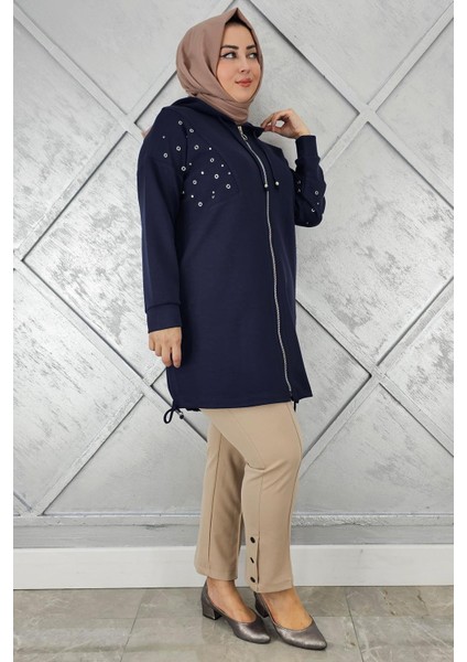 Kadın Taş Detaylı Kapüşonlu Tesettür Giy Çık fiyatları