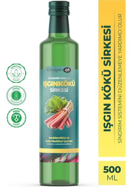 Işkın Kökü Sirkesi Rhubarb Vınegar 500 ml - Doğal Fermantasyon modelleri