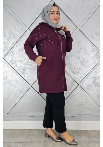 Kadın Taş Detaylı Kapüşonlu Tesettür Giy Çık fiyatları