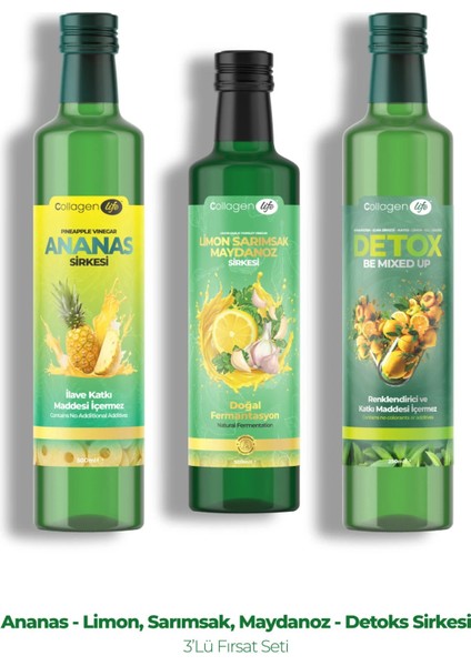 Limon Sarımsak Maydonoz - Detox Mix Up - Ananas Sirkesi Fırsat Seti fiyatları