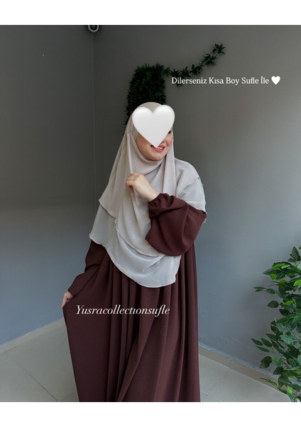 Ayrobin Elbise ve Kısa Sufle 2’li Takım Kombin