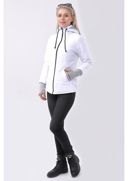 Günlük Su Geçirmez Kışlık Şişme Kadın Mont