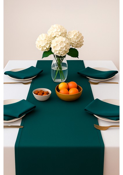 De'vor Kadife Görünümlü Petrol Masa Runnerı fiyatları