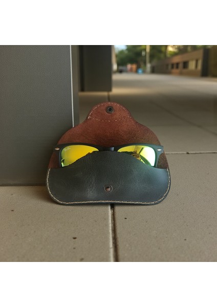 Gerçek Deri Unisex Michelangelo Gözlük Kılıfı