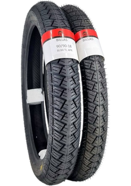 90/90-18 ve 275-18 Tl (Tubeless - Dubleks) BL084 Motosiklet Lastiği Takımı