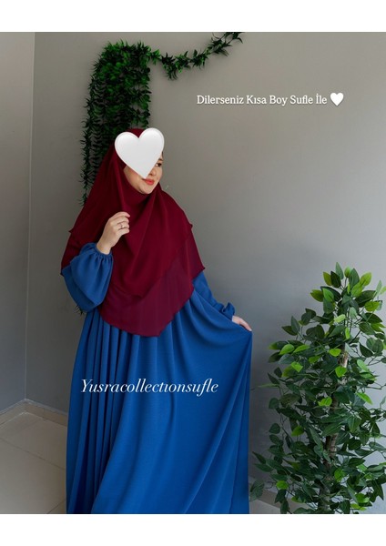 Ayrobin Elbise ve Kısa Sufle 2’li Takım Kombin modelleri