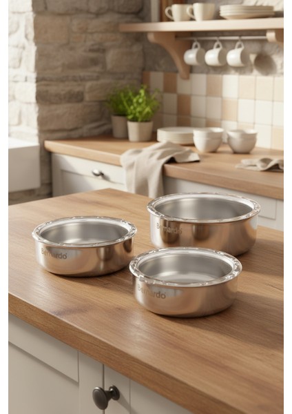 Kayra 17 Parça Servis Gereçli Çelik Tencere Seti modelleri