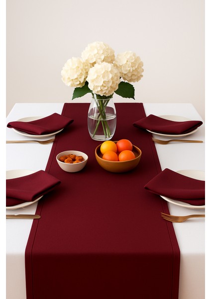 De'vor Kadife Görünümlü Bordo Masa Runnerı fiyatları