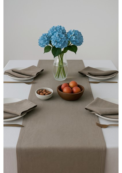 De'vor Kadife Görünümlü Vizon Masa Runnerı fiyatları