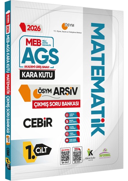 2026 MEB AGS MATEMATİK Kara Kutusu 1.Cilt CEBİR ÖSYM Çıkmış Soru Bankası Konu Özetli Dijital Çözümlü