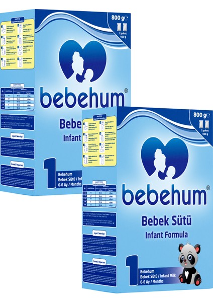 1 No Bebek Sütü 0-6 Ay 800 gr x 2 Adet
