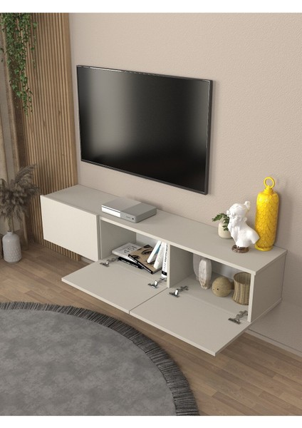 Pergamon Tv Ünitesi & Sehpası 150 cm Kumtaşı