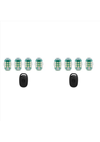 Uzaktan Kumandalı 8 Adet Kablosuz Flaş Işığı, 7 Renk USB Şarj Edilebilir Yüksek Parlaklıkta Araba Için Flaşör (Yurt Dışından)