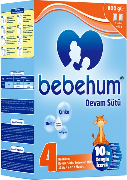 4 Devam Sütü 800 gr 12+ Ay