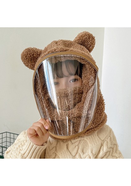 Çocuk Şapkası, Geçirmez Şapka, Geçirmez Yüz Maskesi, Hepsi Bir Arada Şapka, Kışlık Bisiklet, Elektrikli Bisiklet, Tam Yüz Kalınlaştırılmış (Yurt Dışından)