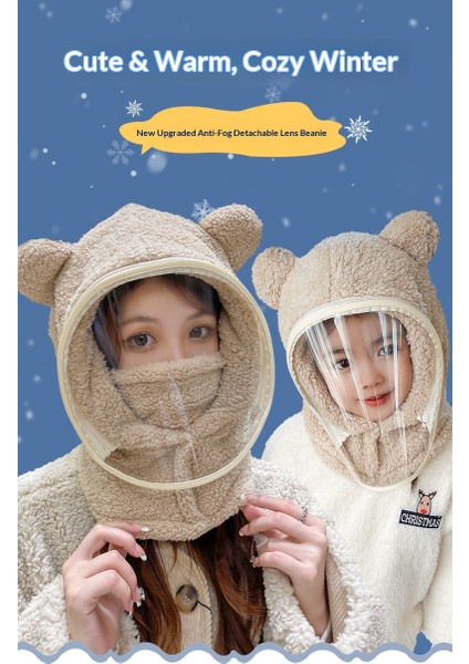 Çocuk Şapkası, Geçirmez Şapka, Geçirmez Yüz Maskesi, Hepsi Bir Arada Şapka, Kışlık Bisiklet, Elektrikli Bisiklet, Tam Yüz Kalınlaştırılmış (Yurt Dışından) fiyatları