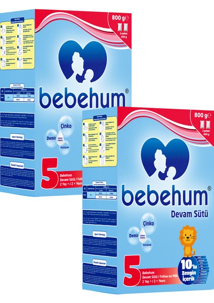 5 No Devam Sütü 2 Yaş Üstü İçin 1600 gr Sağlıklı Beslenme Desteği